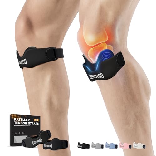 GOUNOD Patellar Tendon Support Strap 2 Pack,Silicone Knee Strap f...