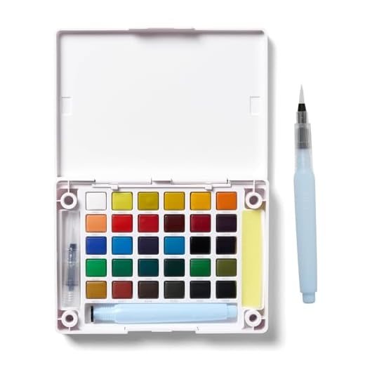 Sakura XNCW-30N Koi Field 30 Assorted Watercolors with Brush Sketch Set