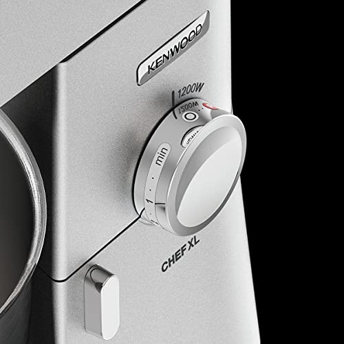 Kenwood Chef XL KVL4100S – Küchenmaschine mit großer 6,7 l Edelstahl-Rührschüssel, multifunktionaler Küchenhelfer, 1200 W, inkl. 3-teiligem Patisserie-Set, silber