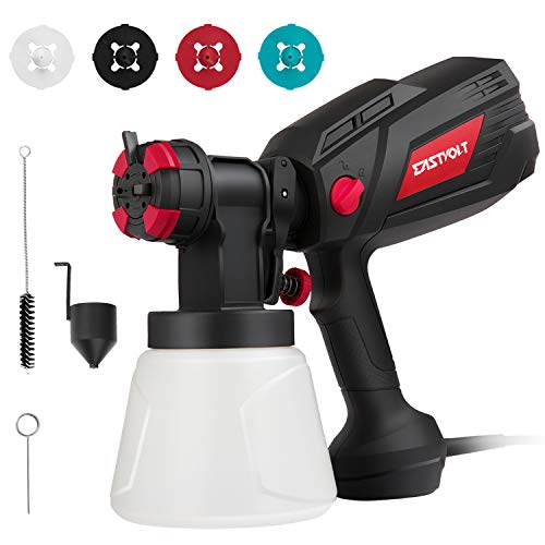 600 Watt Power HVLP Paint Sprayer, EASTVOLT Home Electric Paint Gun, 4 Nozzles