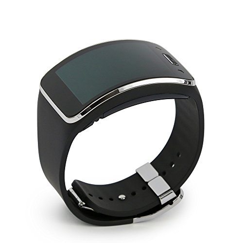 Armorsuit Militaryshield - Samsung Gear S Smartwatch Screen Protector + Black Carbon Fiber Full Body Skin Protector / Front Anti-Bubble Ultra Hd - Extreme Clarity & Touch Responsive Shield With Lifetime Free Replacements - Retail Packaging #TOP3