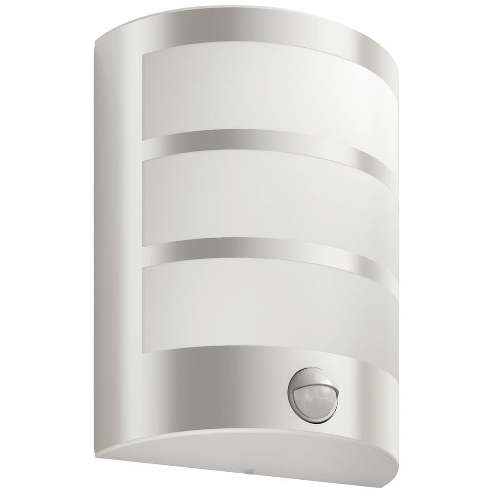 Philips Lighting Python UltraEfficient Outdoor Wall Light, 3.8W, 2700K, Silver, Motion Sensor, IP44 Weatherproof