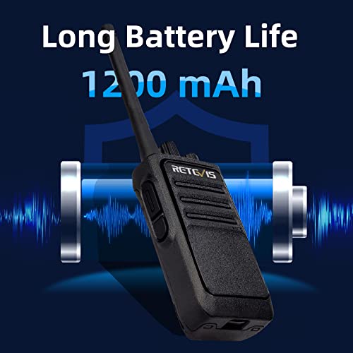 Retevis Rt17 Walkie-Talkies For Adults Long Range,Portable 2 Way Radio With Earpiece And Mic,Rechargeable Two Way Radios With Usb Charging Base, For Industrial Jobsite Restaurant Commercial(10 Pack) #TOP2