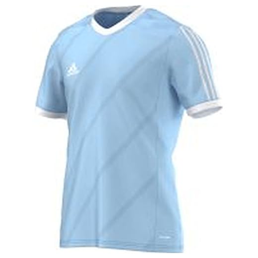 adidas Tabe 14 JSY - Camiseta para hombre, color azul claro / blanco, talla S