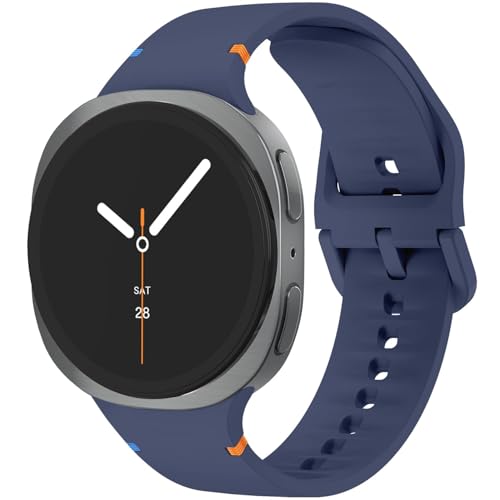 Image of VEMIGON Sport Band Compatible with Samsung Galaxy Watch 8 /8 Classic, No Gap One Click Soft Silicone Replacement Strap for Galaxy Watch 8 40mm 44mm /8 Classic 46mm