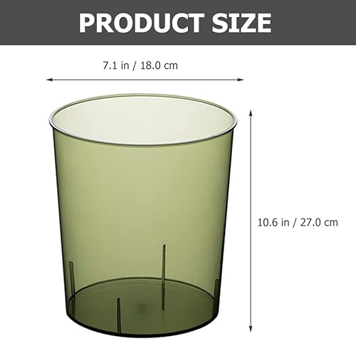 Miniatura 9 de LIFKOME Papelera de plástico para basura, cubo de basura pequeño, redondo, contenedor de basura para fiestas, para baño, dormitorio, oficina, color
