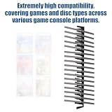 4szt Wytrzymały Metalowy Uchwyt Ścienny Przechowywania Gier Wideo, Organizer Pudełka Gry Półka Nośniki do PS5 PS4 PS3 PS2 Xbox Series X DVD Blu-Ray (Mieści do 76 Pudełek)