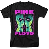 Popfunk Pink Floyd Neon Division Bell Unisex Adult T-Shirt - Medium - Black