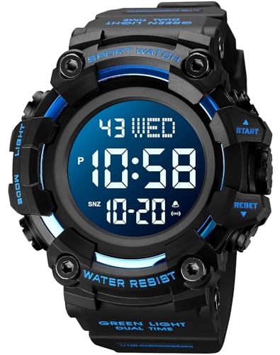 Montre de sport noire homme grand cadran XCZAP avec chronographe