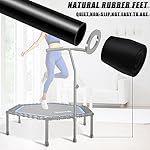 Newan 48'' Fitness Trampoline with Adjustable Handle Bar, Silent Trampoline Bungee Rebounder Jumping Cardio Trainer Workout for Adults - Max Limit 330 lbs - Image 2