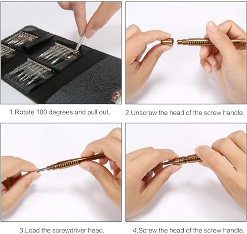 Image of DIY Crafts 25 in 1 Screwdrivers, Professional Electronics Repair Tool Kit With, Precision Screwdriver Set, Glasses Screwdriver, Laptop Screwdriver Watch Kit, Computer Set Kits:- (2)