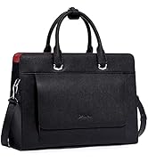BOSTANTEN Briefcase for Women 15.6 Inch Laptop Leather Slim Business Messenger Bag Shoulder Tote ...