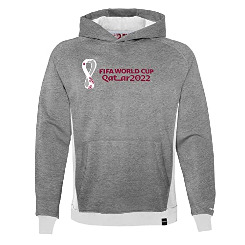 Sudadera con capucha FIFA World Cup Outerstuff gris de invierno para niños talla L
