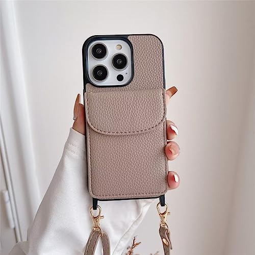 Portefeuille bandoulière téléphone iPhone 14 13 12 étui chaîne cuir carte