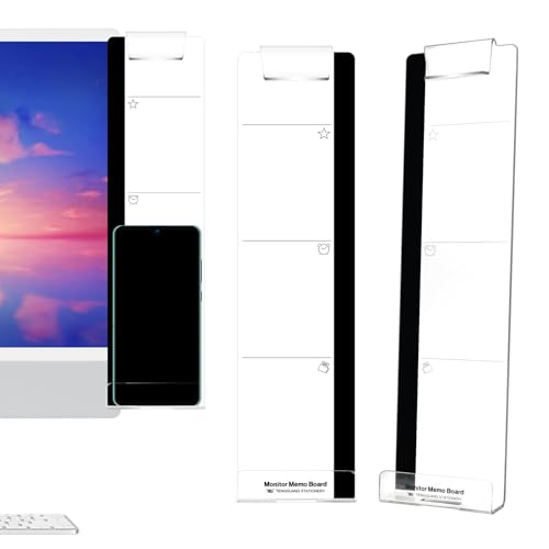 Memo Board For Monitor,Memo Boards,Office Desk Accessories,Computer Desk Accessories,2 Pcs,Acrylic Message Memo Board,Computer Monitor Memo Boards Message For No Edge Monitors Office Decor Supplies