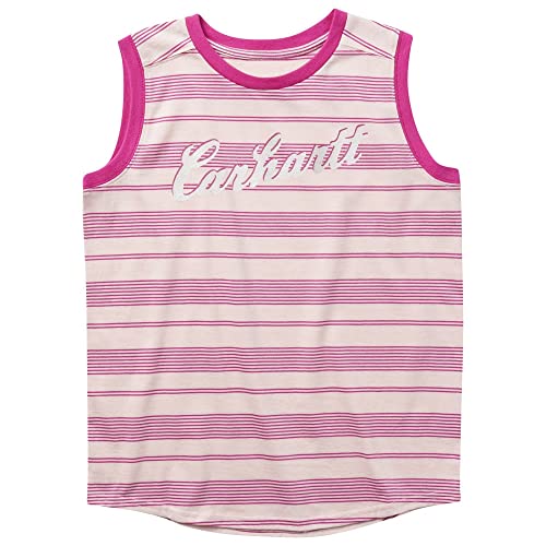 Carhartt Girls' Sleeveless Crewneck Stripe T-Shirt