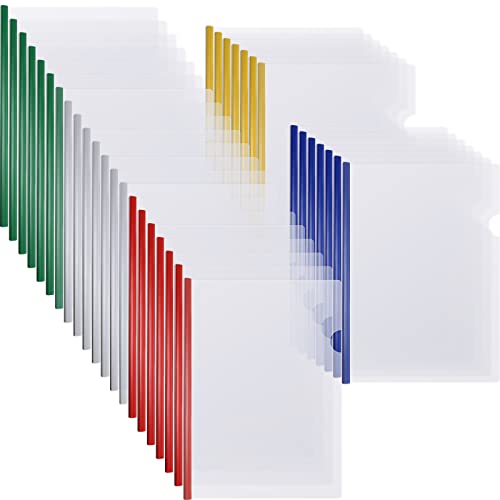 Protège-documents transparents à barre coulissante plastique pour dossiers