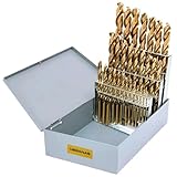 Cobalt Drill Bit Set - 29Pcs M35 High Speed Steel Twist...