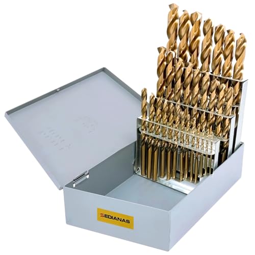 Image of Cobalt Drill Bit Set - 29Pcs M35 High Speed Steel Twist Drill Bits for Hardened Metals, Stainless Steel, Cast Iron and Wooden Plastics with Metal Index Storage Box, 1/16"-1/2"