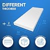 AK Trading CO. Professional Upholstery Foam 2 Thick, 36 Wide X 72 Long Regular Density, White