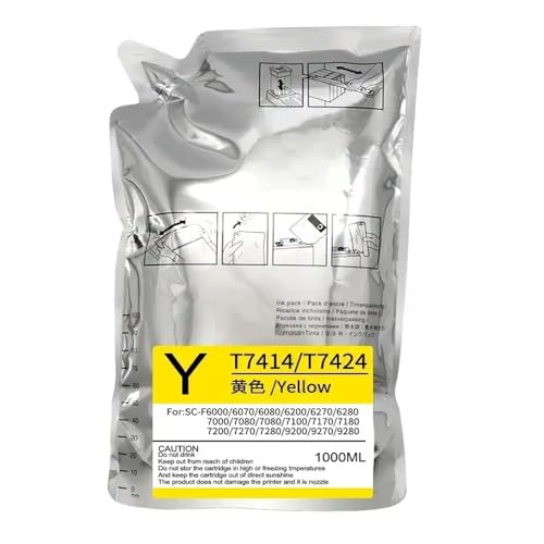 Encre de sublimation jaune T7414 de 1000ML pour imprimantes F6200 F6000 F7200