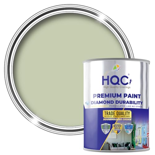 HQC Fence and Garden Paint | Furniture, Shed, Wood, Outdoor Paint | Garden Fence | Quick-Drying | 1L Sage Green