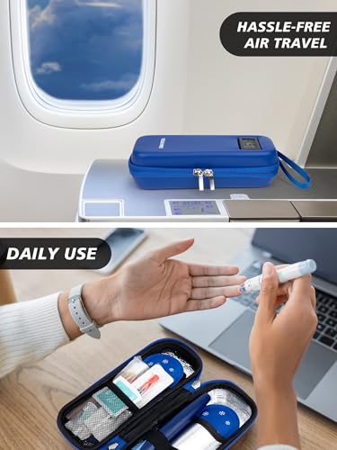 Image of YOUSHARES Insulin Cooler Travel Case, Peptide Travel Case with Temp Display