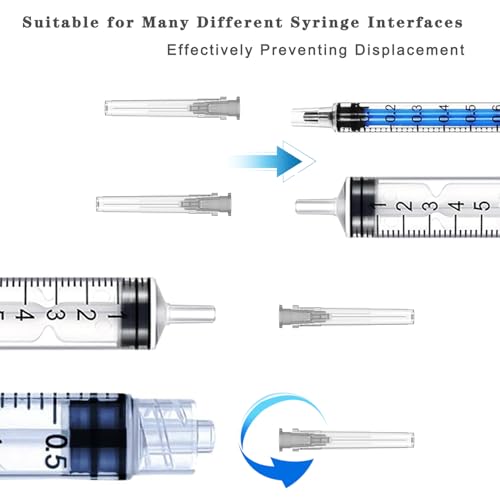 image for Veosor 27 Gauge 1 Inch Needle,100 Pcs Luer Lock Needles,Individually S