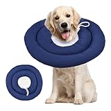 Halskrause Hund Weich, Wasserdichter Schutzkragen Katze mit Kordelzug, Donut Leckschutz nach OP für Kleine und Mittelgroße Haustiere