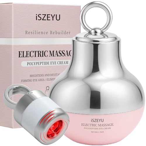 iSZEYU Pro Xylane Electric Massage Eye Cream with Red Light Applicator Therapy Polypeptide Vibrating Firming or Anti Wrinkle