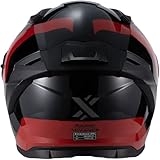 Shox Helmets Rapid Advance Motorcycle Helmet XXL Gloss Black Red - Image 8
