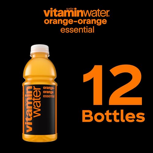 Image of vitaminwater Essential Orange-Orange, Flavored Water Beverage, 20 fl oz Bottles, 12 Pack