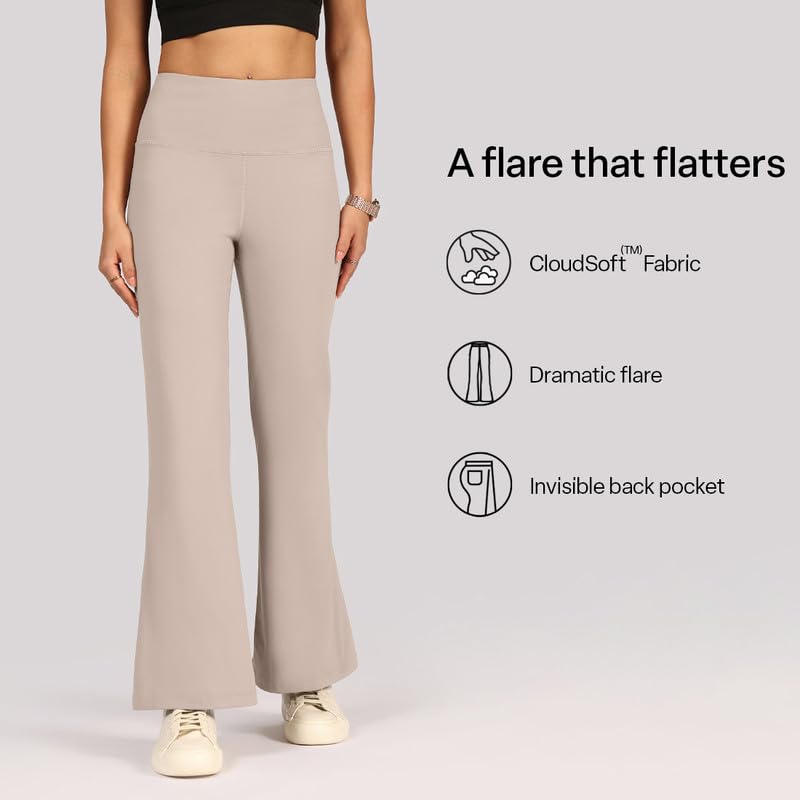 Image of BlissClub Ultimate Flare Pants Lite Tall for Women Above 5'5 ft
