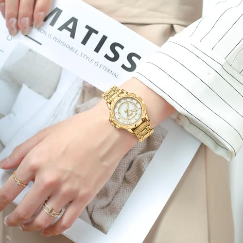 Image of OPK Wacthes for Women Bracelet Dress Easy to Read Stainless Steel Ladies Watches for Female Small Watch Waterproof Luminous Date