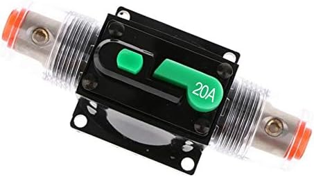 Auto Circuit Breaker,12V-48V DC Inline Auto Circuit Breaker Manual Reset Switch Automatic Fuse Holder Inline Fuse Block for Car Audio Solar Inverter System Protection 10X4X4CM (80A)