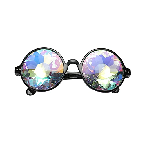 JAZZY PEARLS® Kaleidoscope Rave Glasses Eyewear Prop for Music Festival Holiday Black-Clothing, Shoes & Accessories - Costumes, Reenactment, Theater...