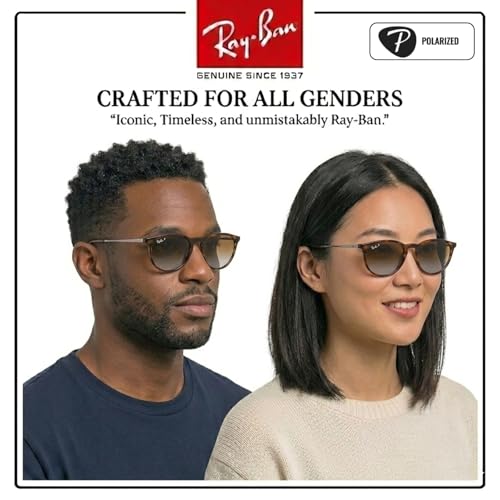 Image of Ray-Ban RB4187F CHRIS LOW BRIDGE FIT Square Shape Sunglasses for Women with Official RayBan Eyewear Kit