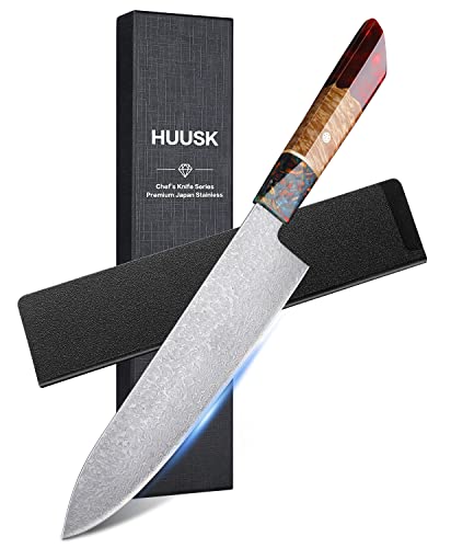 Huusk 8-Inch AUS-10 Damascus Chef Knife