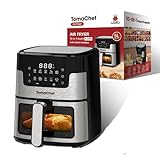TomaChef Air Fryer 10-in-1, 5.3QT Compact Oil Free Cooker with Visible Window,...
