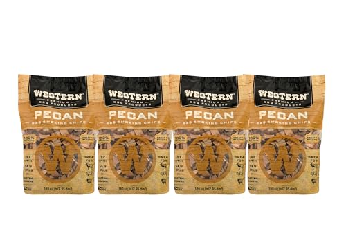 Western Pecan BBQ Smoking Chips – 100% Natural Wood for Grilling & Smoking – Sweet