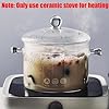 Glass Saucepan with Cover, 1.7L/57OZ Heat-resistant Glass Cooking Pots, Glass Pots for Cooking on Stove Cookware Set Stovetop Pot for Soup, Pasta,& Baby Food (57OZ) #5