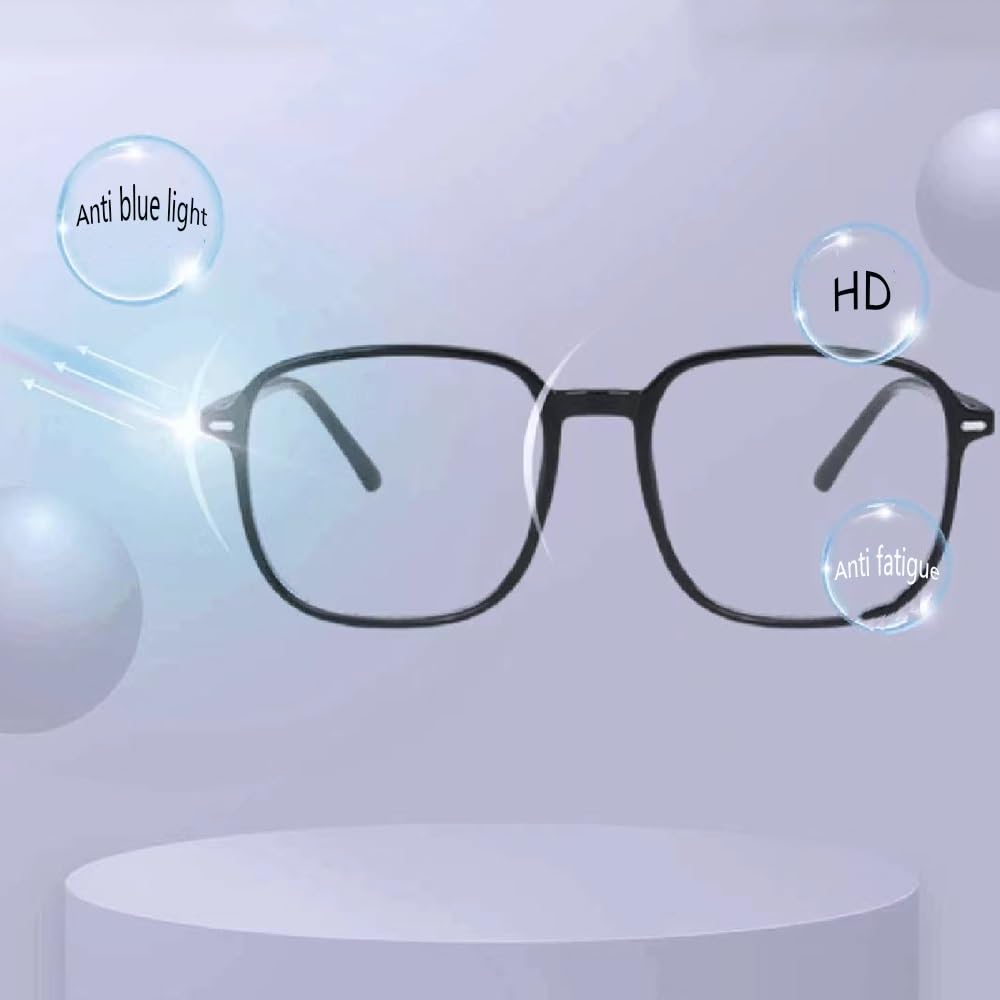 NILZA Photochrome Lesesonnenbrille Große Gläser Quadratische Sonnenbrille Progressive Multifokale Lesebrille Sonnenleser UV Schutz (Size : +3.0)