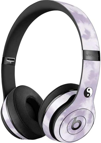 Skinit Decal Audio Skin Compatible with Beats Solo 3 Wireless - Purple and White Tie Dye Design
