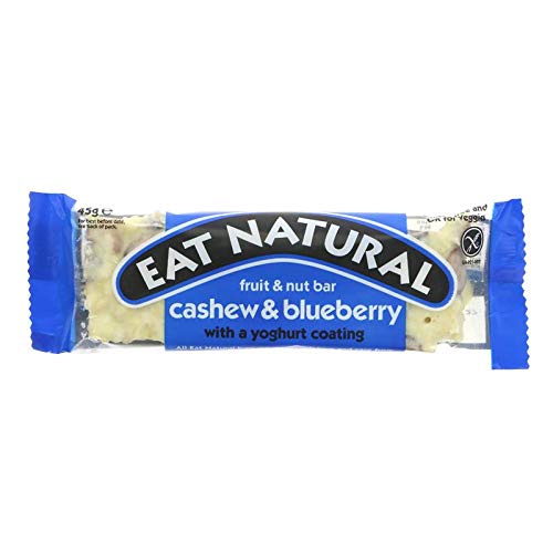 Confezione da 12 mangiate naturali con anacardi, mirtilli e yogurt, 45 g x 12