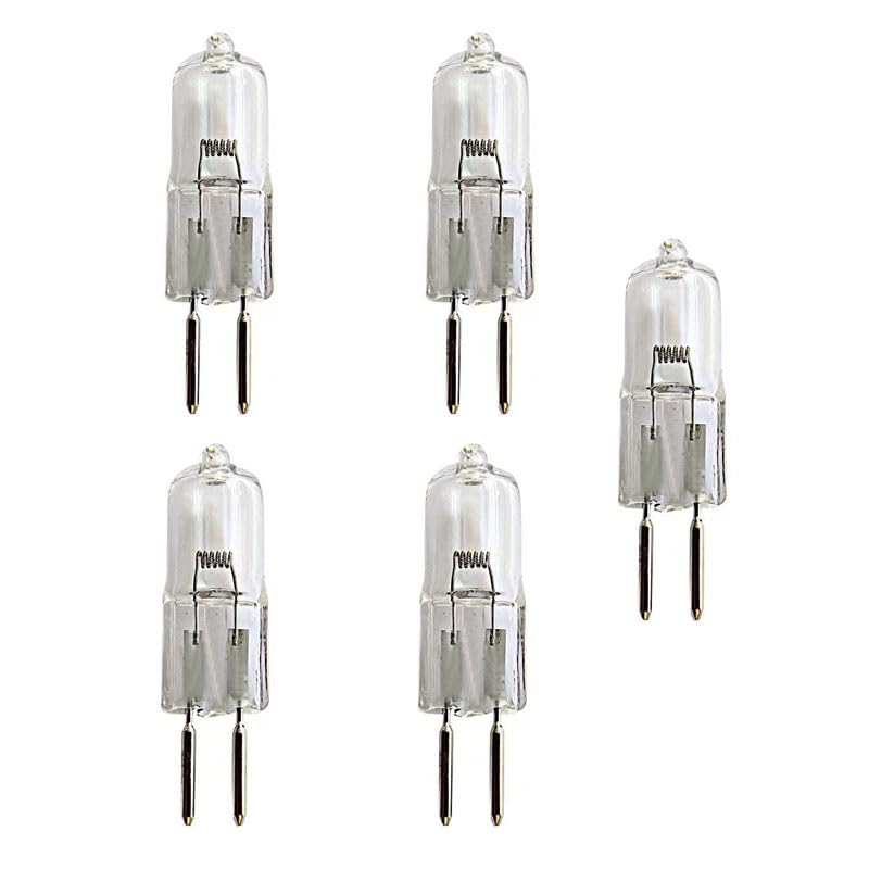 5PCS GY6.35 Halogen Bulbs 12V 10W G6.35 Halogen Light Bulbs 2 Pin Clear Capsule Lamp Bulb for Crystal Lamp Projector,70W