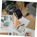 HOMSFOU Bamboo Smart Watch Charging Stand Wooden Bracket with Sponge Pad Compatible for Apple Watch Series Elegant Desktop Holder for Home and Office Use - Image 6