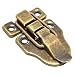 5 Sets Antique Brass Latch Hasps Decorative Bronze Vintage Locks with Screws for Jewelry Case Wooden Boxes Bronze (Height:2-3/8", Width: 1-5/8")