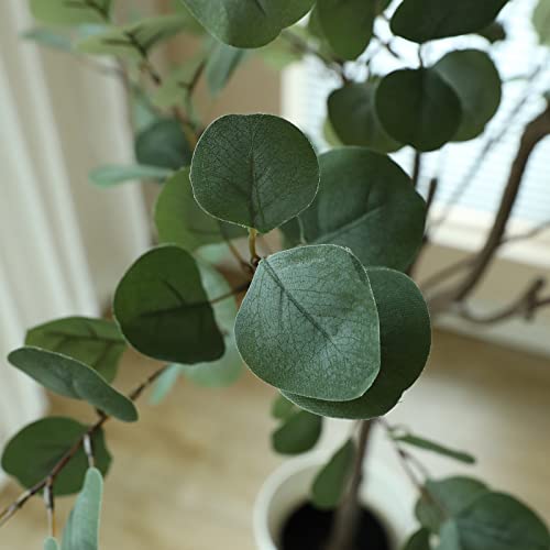 Apeair Artificial Eucalyptus Tree, Tall 6.3Feet Fake Potted Eucalyptu Silk Tree With Planter, Large Faux House Plants Decoration For Home Garden Modern Office Decor Housewarming Indoor Outdoor (6.3Ft) #TOP6