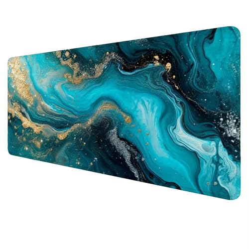 Tapis de souris XXL 1000x500mm bleu avec texture soyeuse et finition premium D-678
