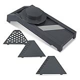 Photo Gallery culinare affettatrice mandolina multi-lama, taglia verdure, tritatutto e grattugia con 4 lame intercambiabili, protezione di sicurezza e base antiscivolo Photo Gallery culinare affettatrice mandolina multi-lama, taglia verdure, tritatutto e grattugia con 4 lame intercambiabili, protezione di sicurezza e base antiscivolo